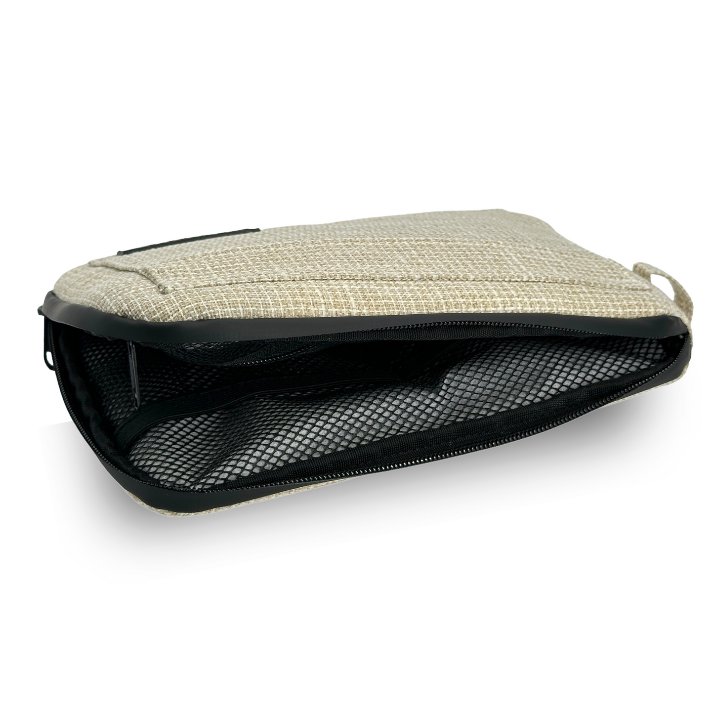 Smell Proof Padded Bag, Glass Protection Case, Odor Proof Pouch Travel Organizer Clutch (Tan)